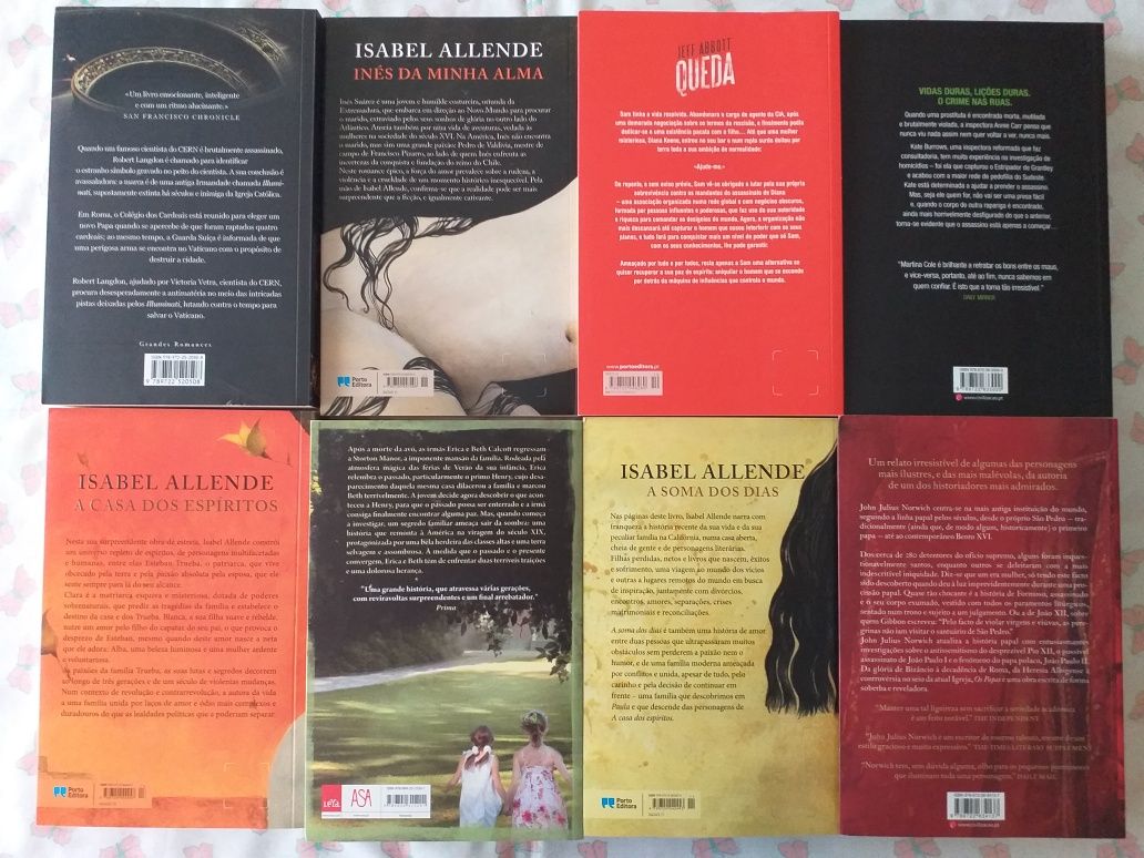 ISABEL ALLENDE*A Soma dos Dias*Inês da Minha Alma*DAN BROWN.Anjos e De