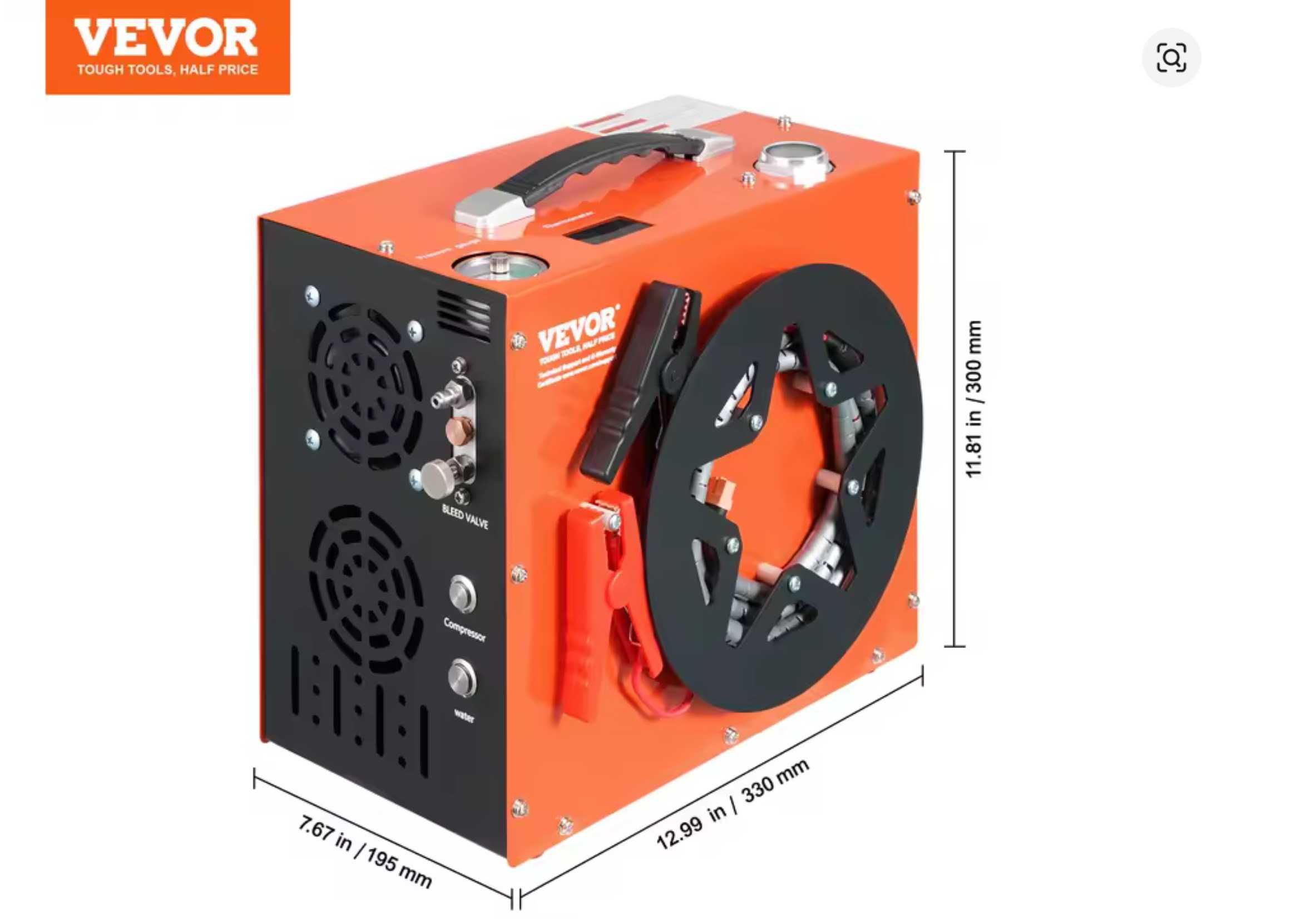 Kompresor wysokociśnieniowy PCP VEVOR 4500PSI/30Mpa + Filtr TUXING
