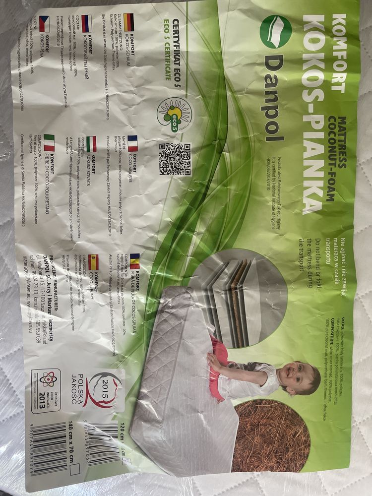 Materac Komfort pianka- kokos 120/60