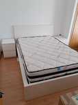 Cama Malm 140x200m + Colchão + 2x cómodas Malm