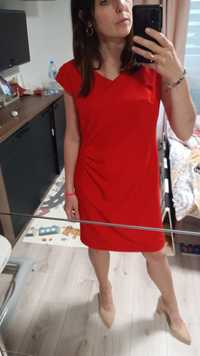 Czerwona sukienka l xl przed kolano elegancka