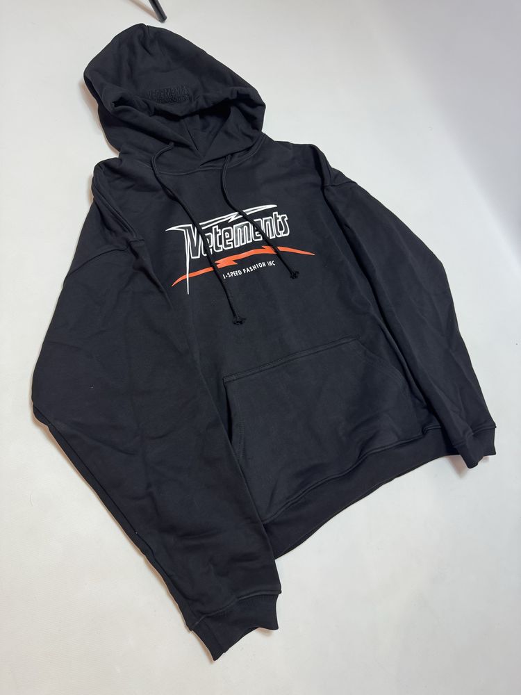 Худі Vetements Hi speed fashion INC M L black hoodie & balenciaga