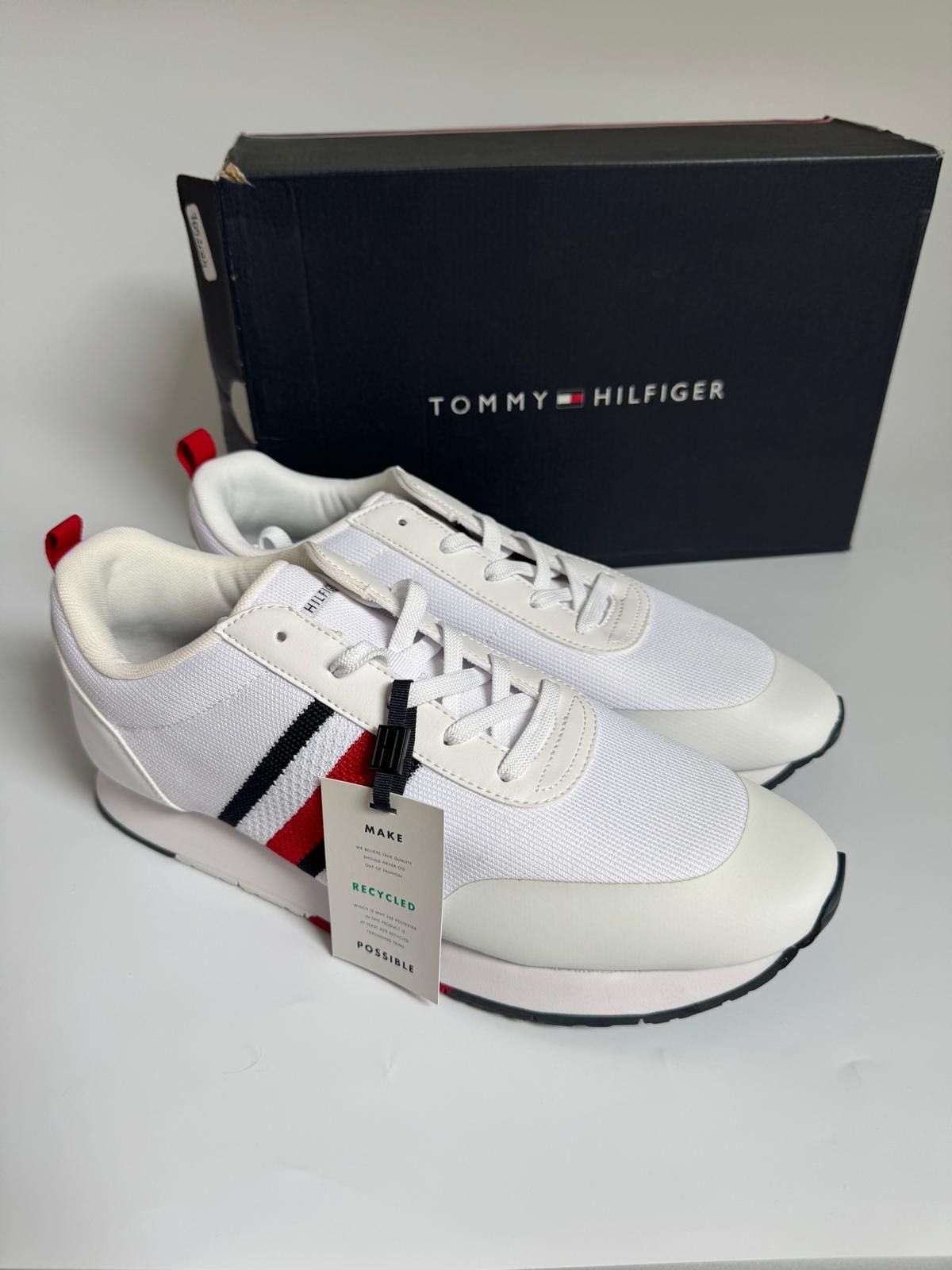 Nowe sneakersy męskie TOMMY HILFIGER białe 44