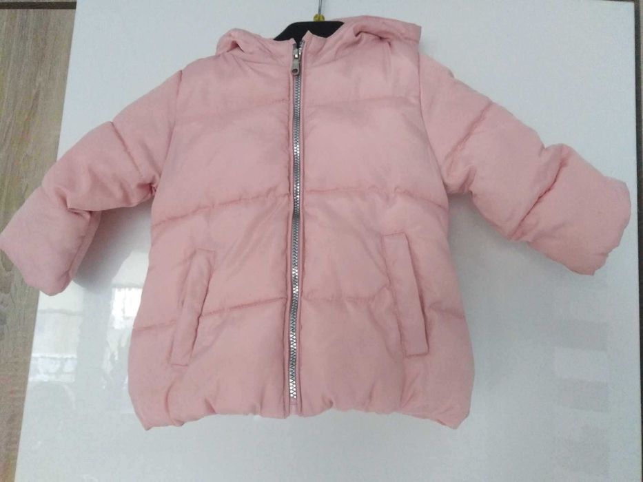 Różowa ocieplana kurtka