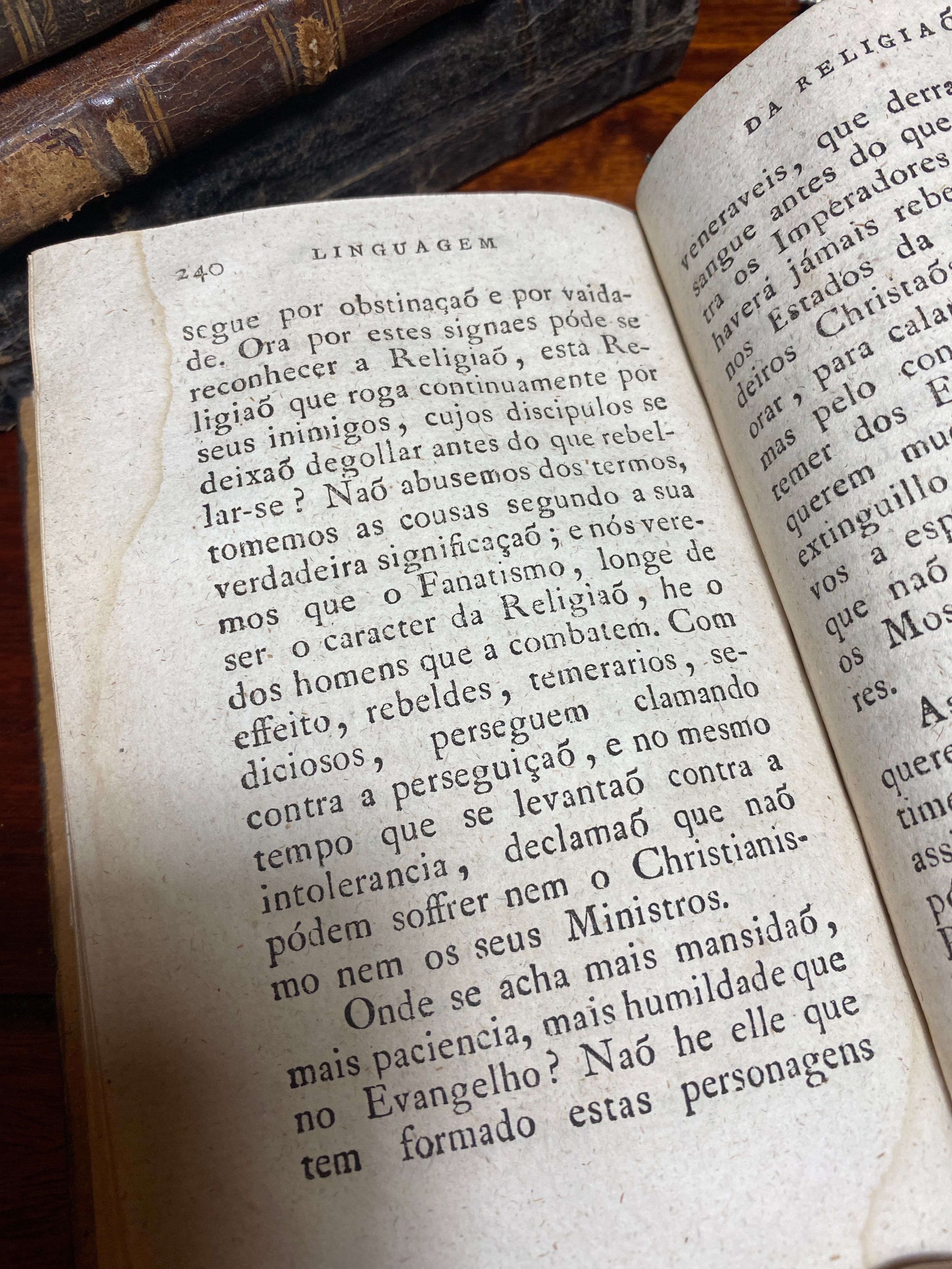 Livro Linguagem da Religião Rara Edição Séc XVIII