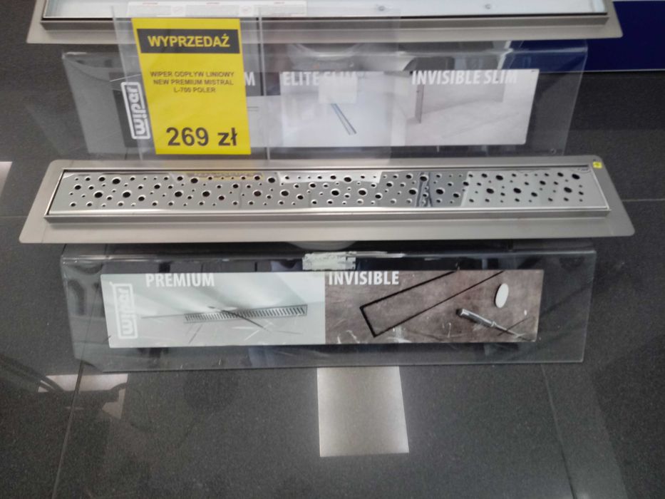 Odpływ linowy Wiper New Premium Mistral 70cm z rusztem poler