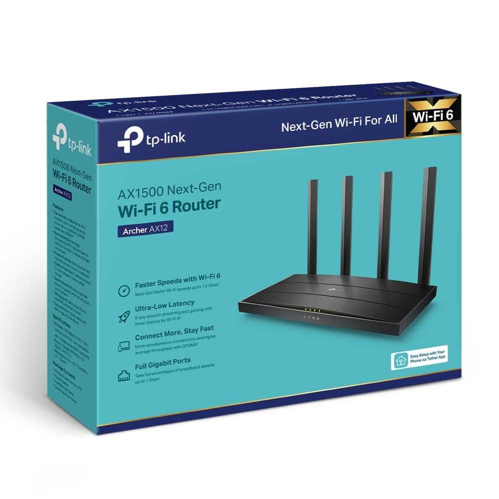 Новый WiFi 6 Гигабитный 5 ГГц Роутер Tp-Link Archer AX12 AX1500