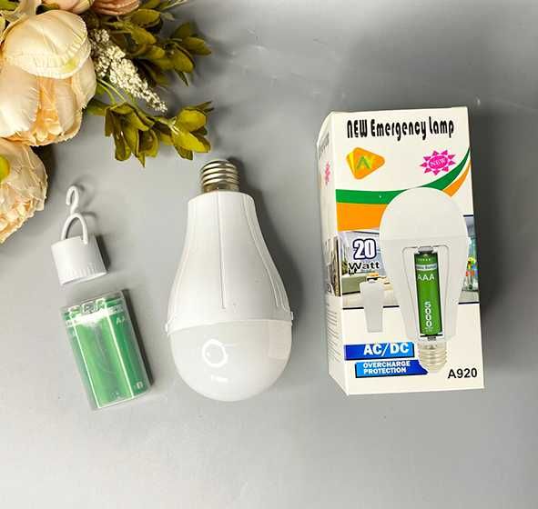 LED лампа на акумуляторі E27 20W Лампочка на аккумуляторе
