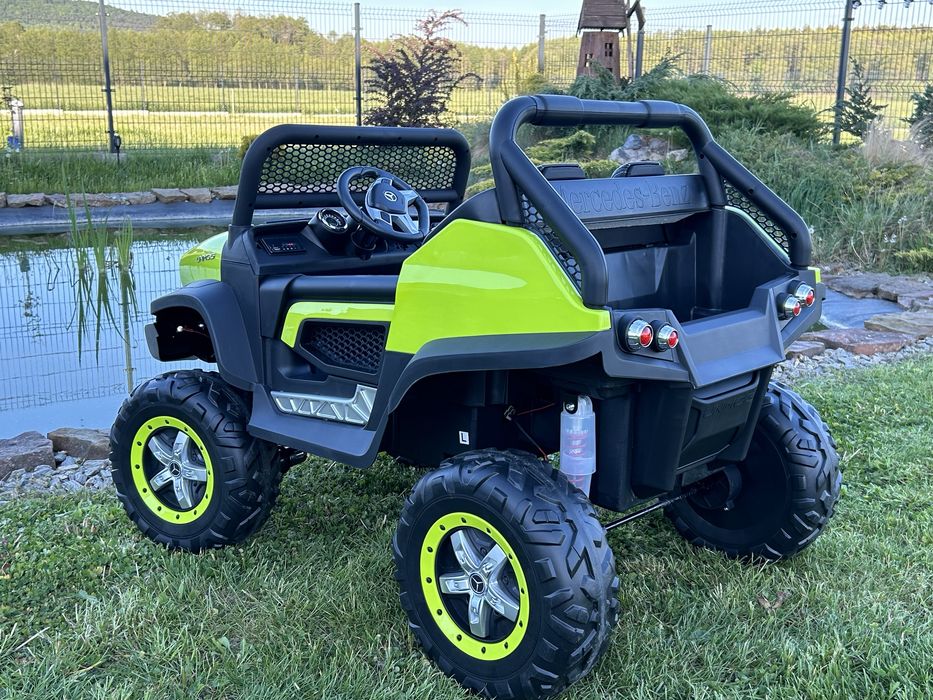 Mega duży Jeep Mercedes Unimog Auto na akumulator 4 silniki 2-osobowy