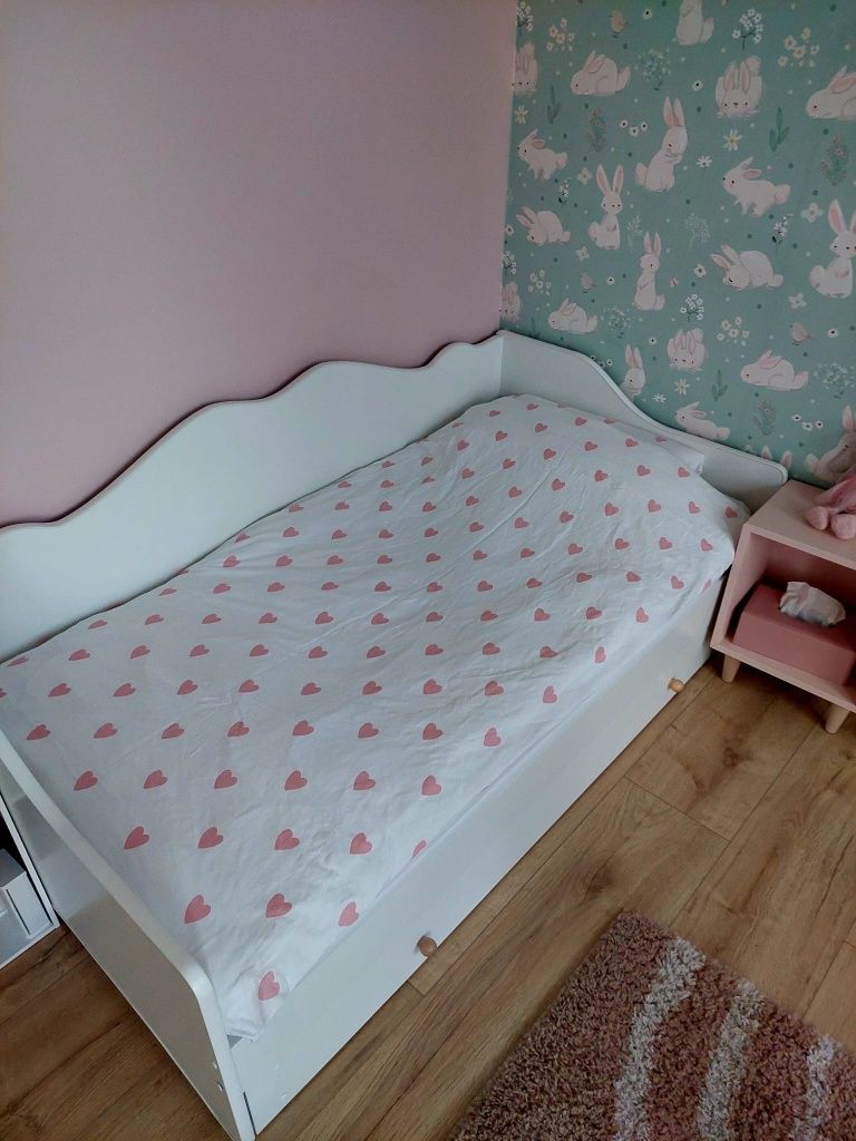 Łóżko dziecięce białe MDF  160x80