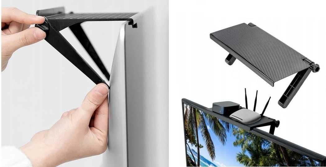 Praktyczna półka uchwyt TV LCD PC na dekoder router wifi pilota