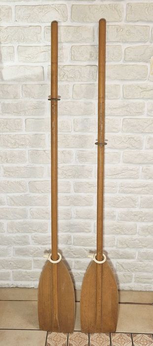 Wiosło wiosła z dulkami pagaj pagaje drewniane kajak łódka vintage