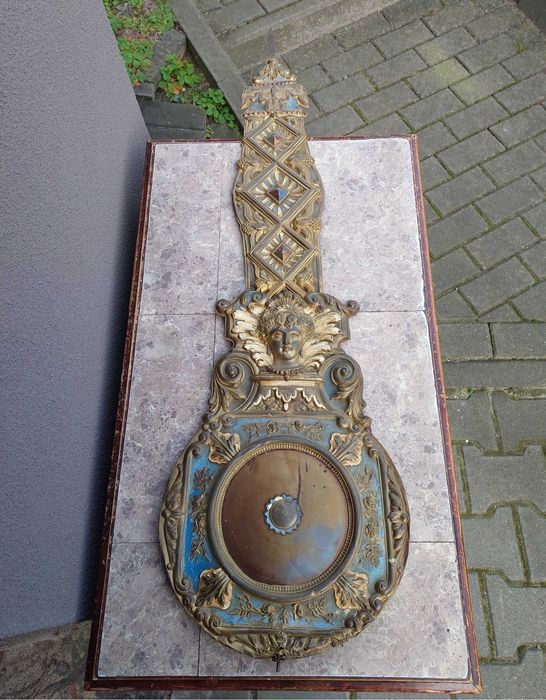 40 Wahadło zdobione zegara comtoise francuz 31cm długość 102cm