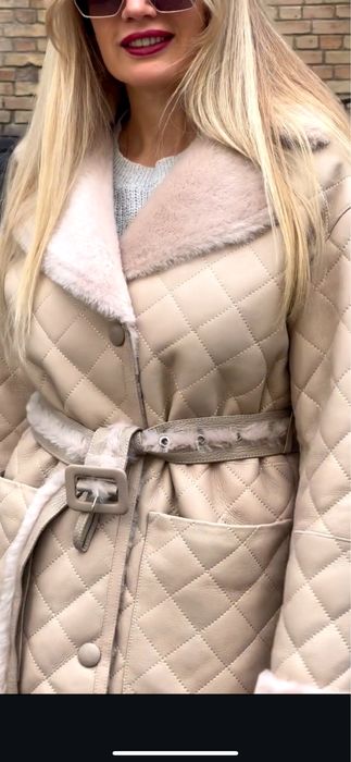 Дублянка натуральна шкіра/хутро овчина/ НОВА/ люкс/Туреччина/Л-ХЛ