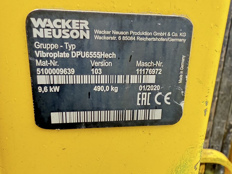 Zagęszczarka płytowa Waker DPU6555