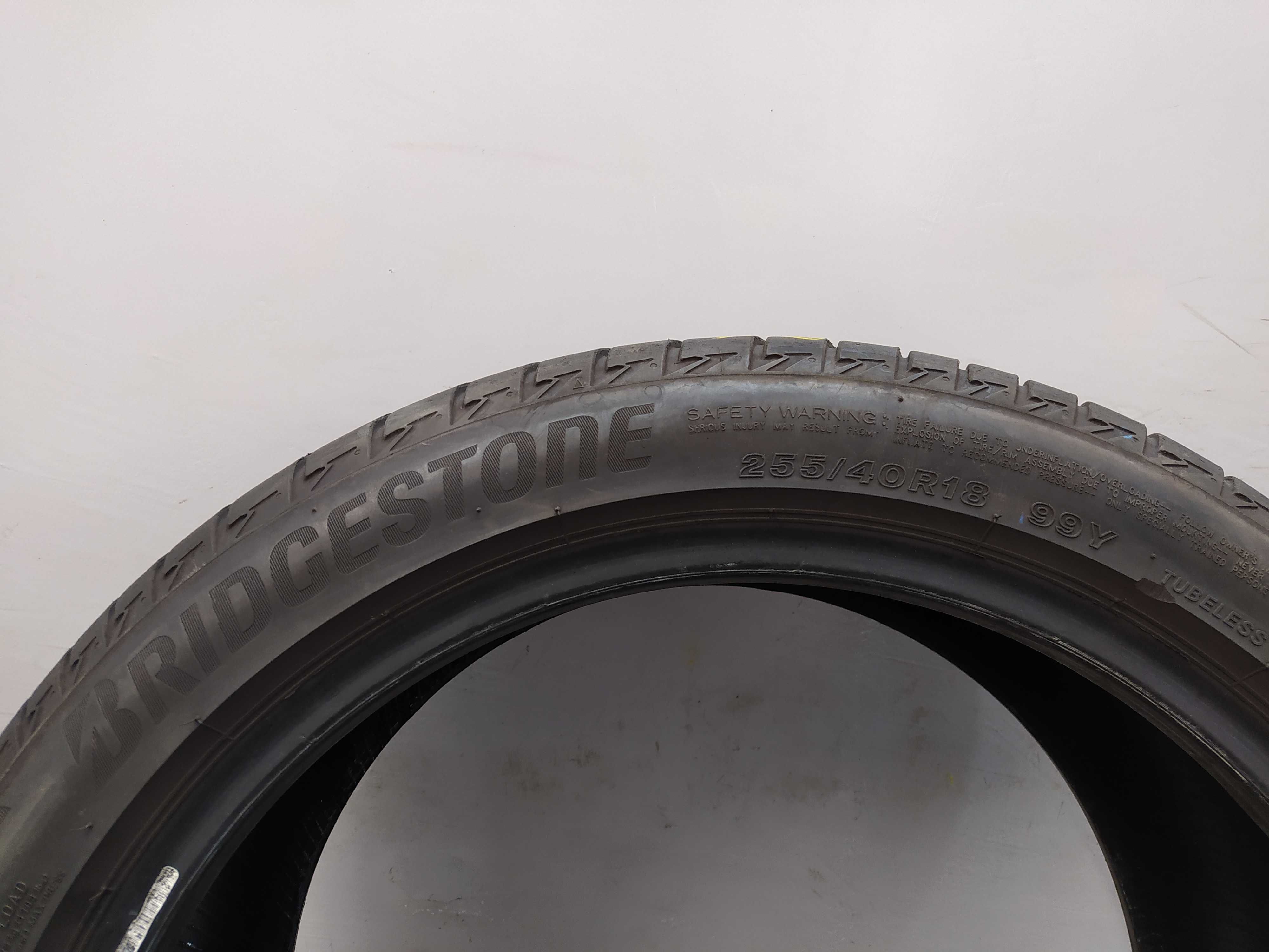 1x255/40R18 Bridgestone Turanza T005, 2021 rok, 99Y, bieżnik 6,6mm