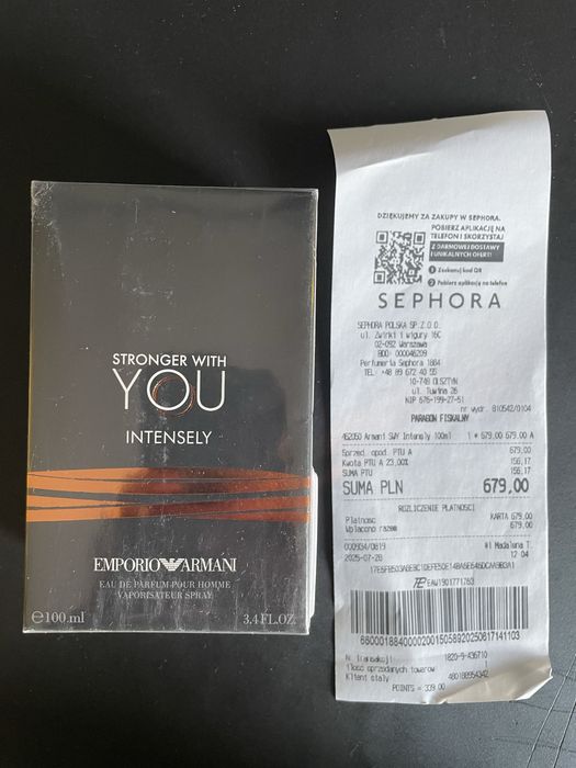 Perfumy armani stronger with you intensly 100 ml