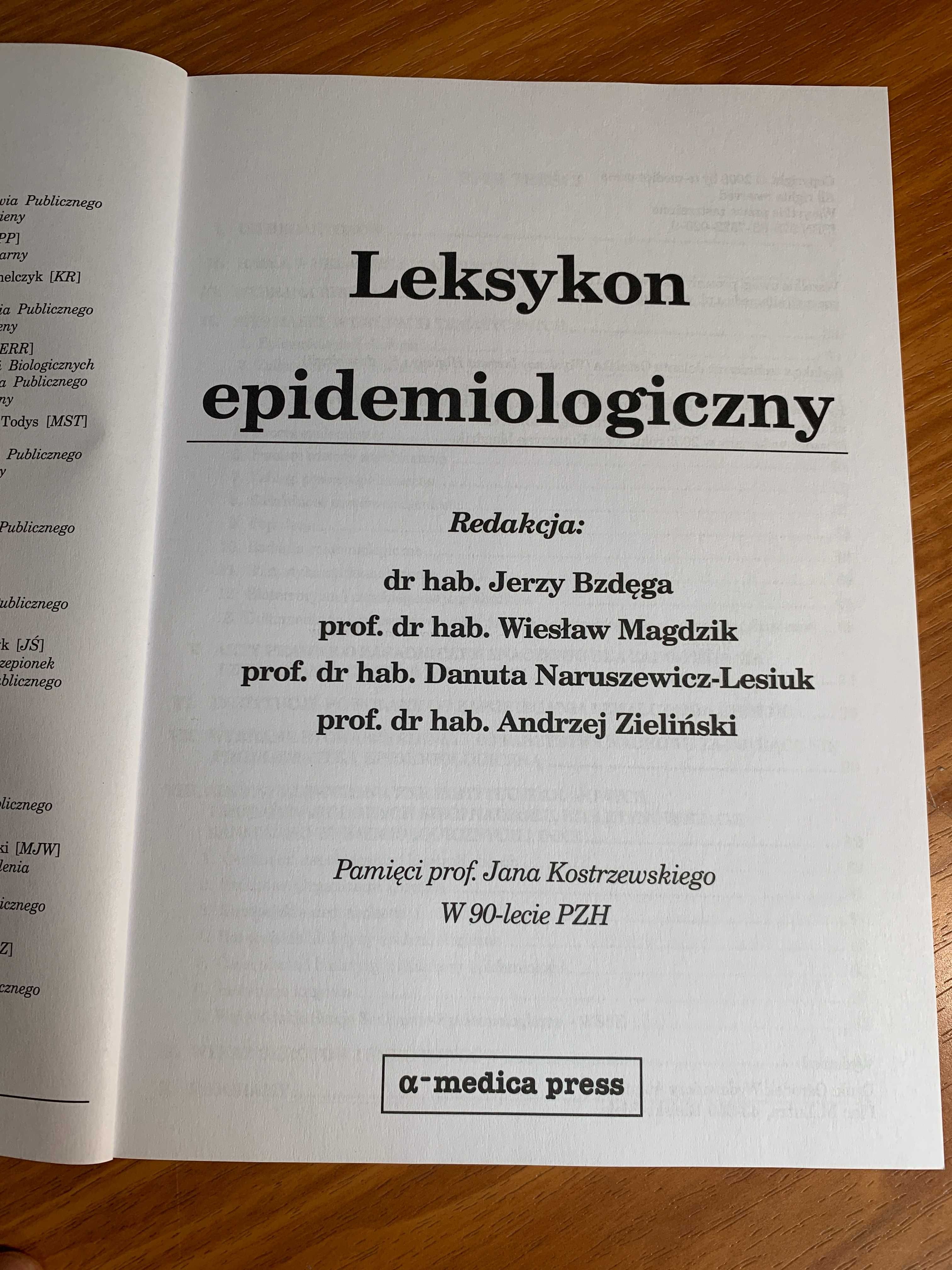 Leksykon epidemiologiczny - w 90-lecie PZH - Jerzy Bzdęga