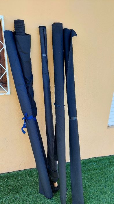 Pontas de rolo tecido preto