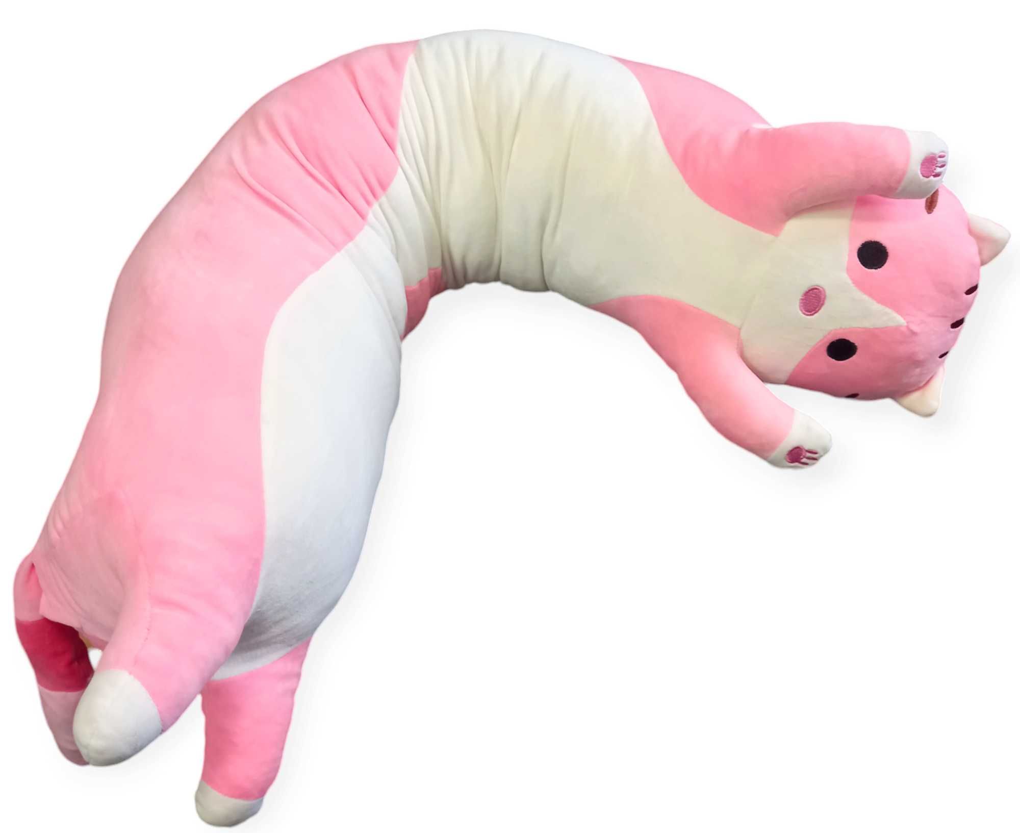Кот батон мягкая игрушка антистресс подушка 110 см розовый
