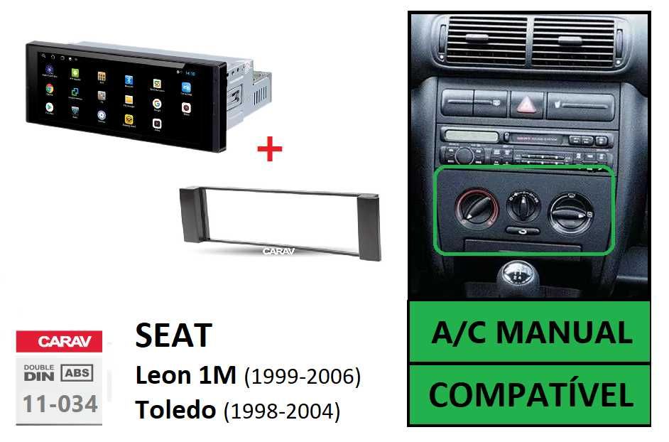 (NOVO) Rádio 2DIN • SEAT • Leon 1M • Toledo • Android GPS Cupra 4+32GB