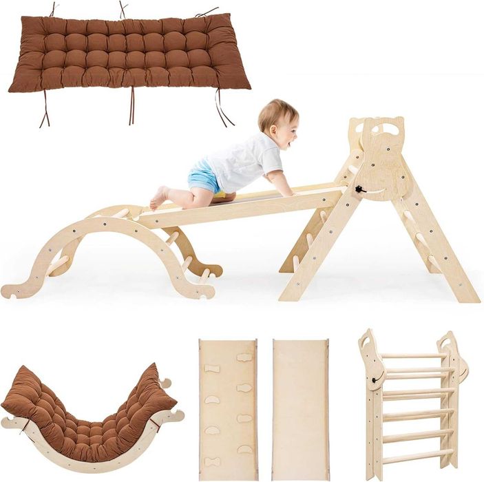 Duża wewnętrzna konstrukcja do wspinaczki dla maluchów