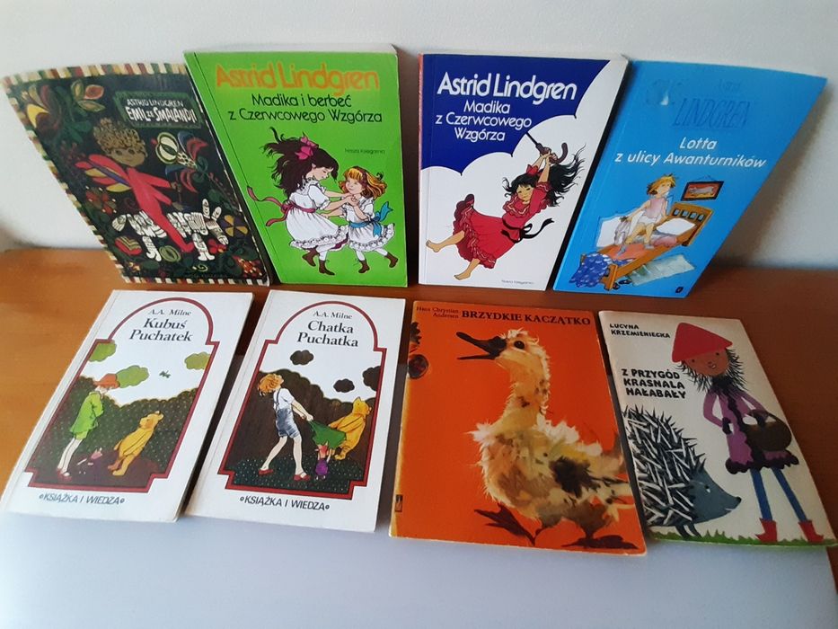 Książeczki Astrid Lindgren i A.A. Milne i H.Ch.Andersena dla dzieci
