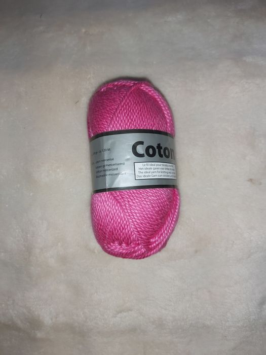 100g włóczka 100% bawełna Coton 5 różowa 020 x10