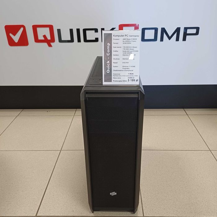 Komputer Gamingowy Ryzen 5 5600X 6x4,60/ 32GB DDR4 / 2TB SSD / RTX3060