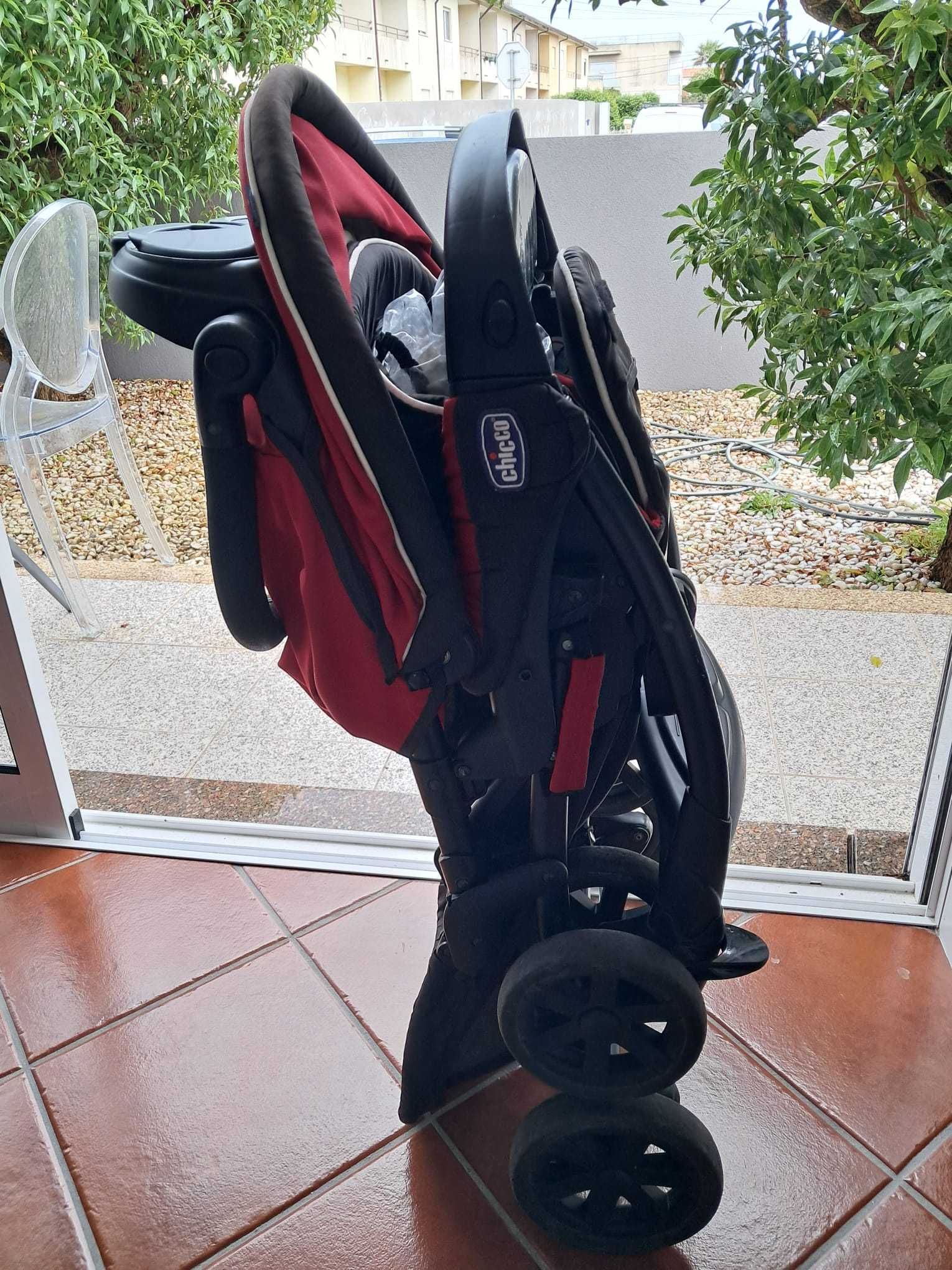 Chicco 3-in-1: Carrinho de bebé+cadeira auto para bebé com base KeyFit