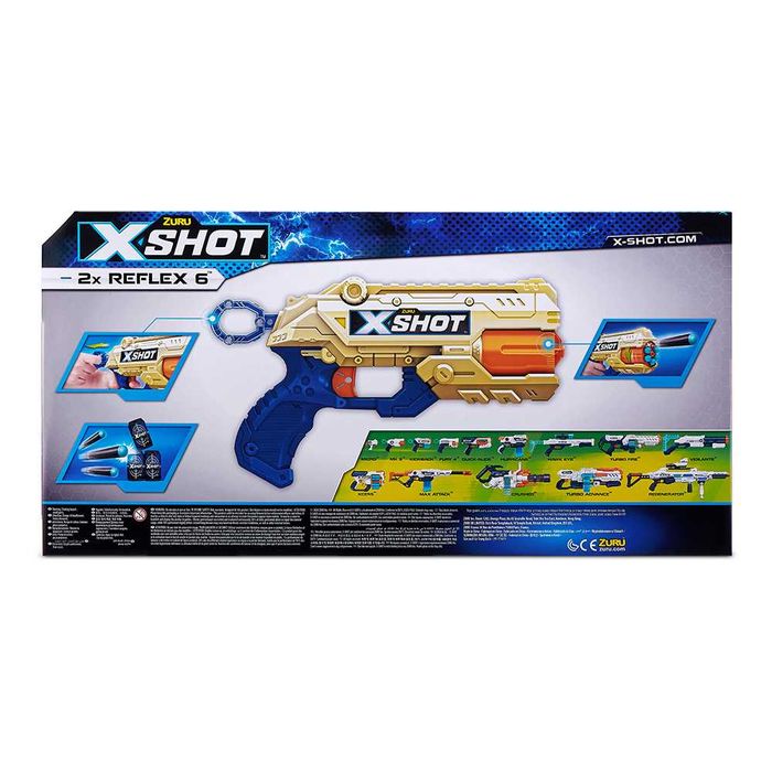 36480Z Zuru X-Shot Швидкострільний бластер Excel Reflex 6 Double,sale