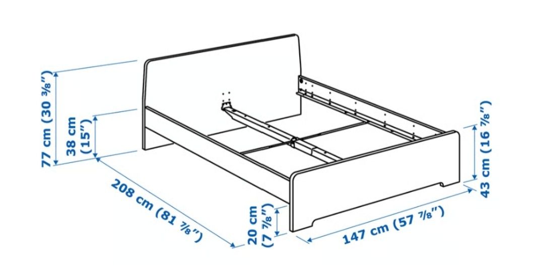 Vendo Cama de Casal 140×200