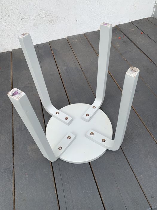 Taboret drewniany malowany 46x42 cm (2szt)
