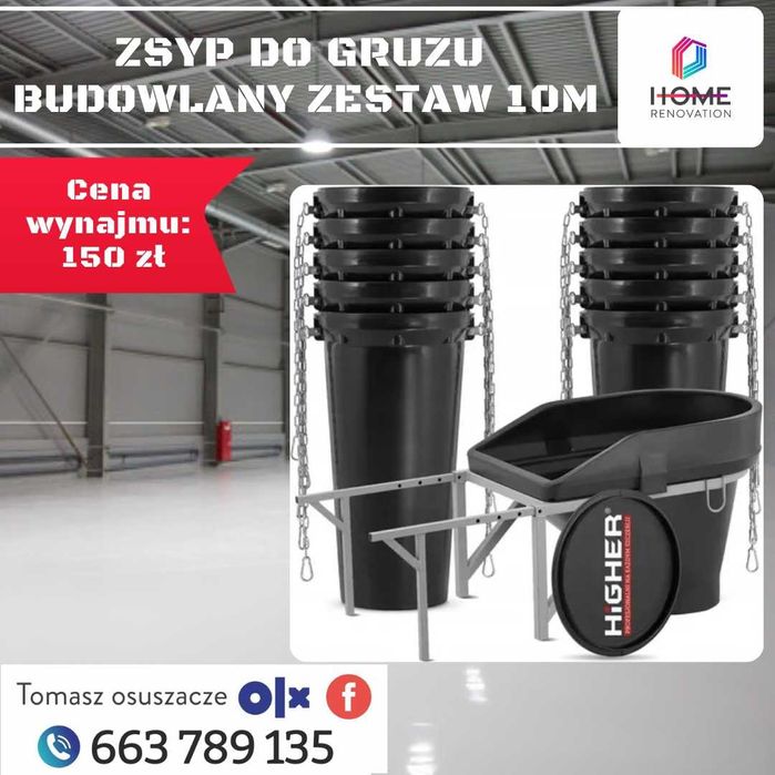 Wynajem Sprzetu Bud i Ogr. Wypożyczalnia Zsyp do gruzu Zagęszczarka