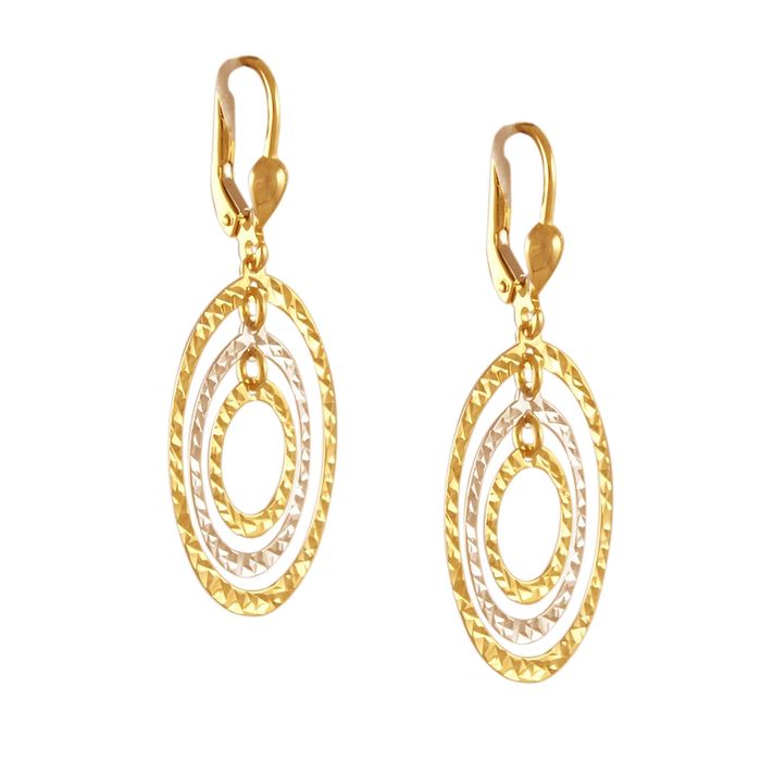 Złote kolczyki na biglu pr 585