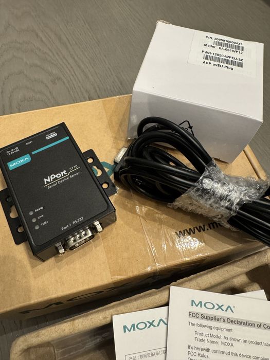 MOXA nowy NPort 5110 Serwer portów szeregowych, 1x RS-232