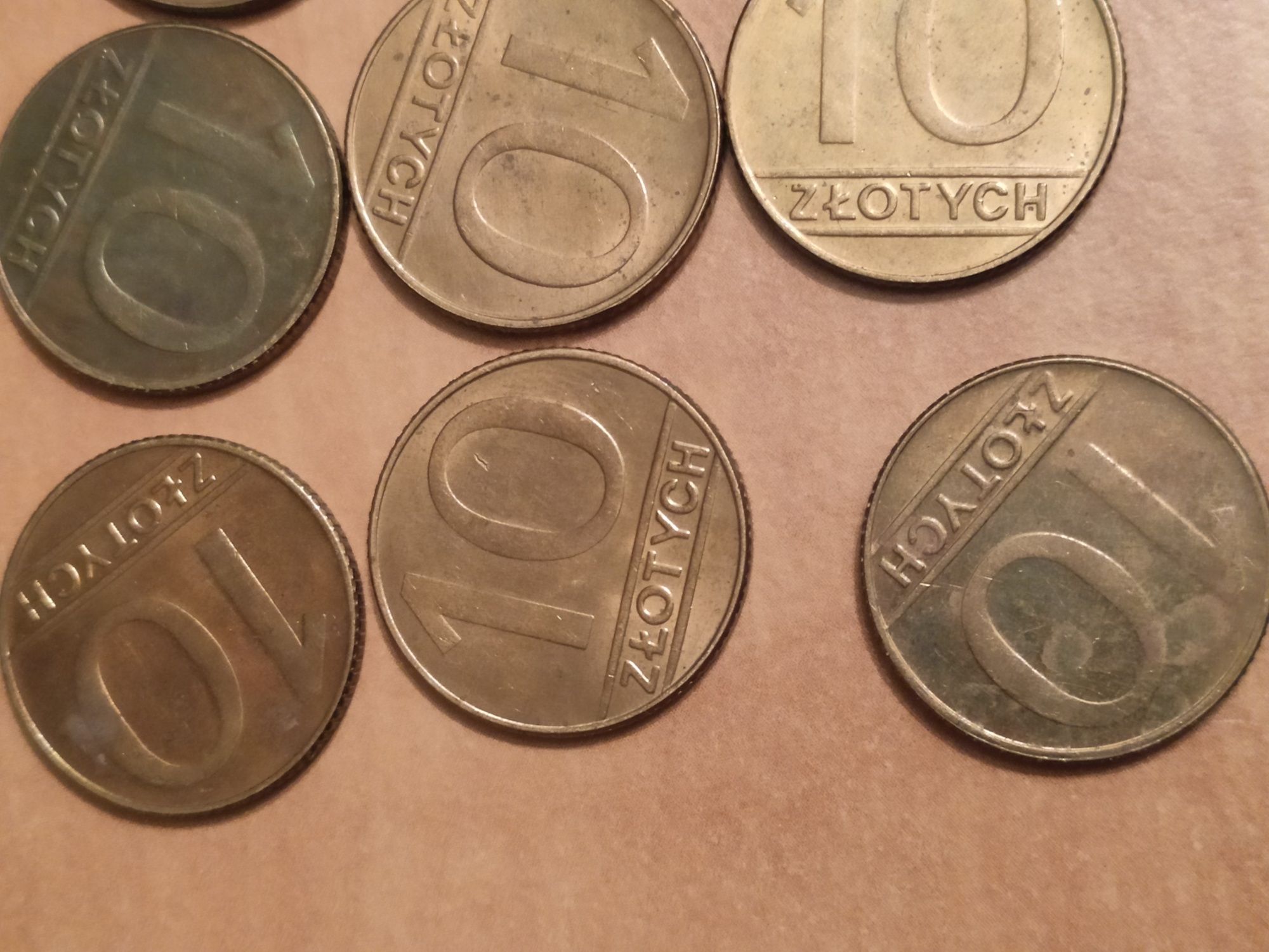13 monet PRL 10 złotych '89 r