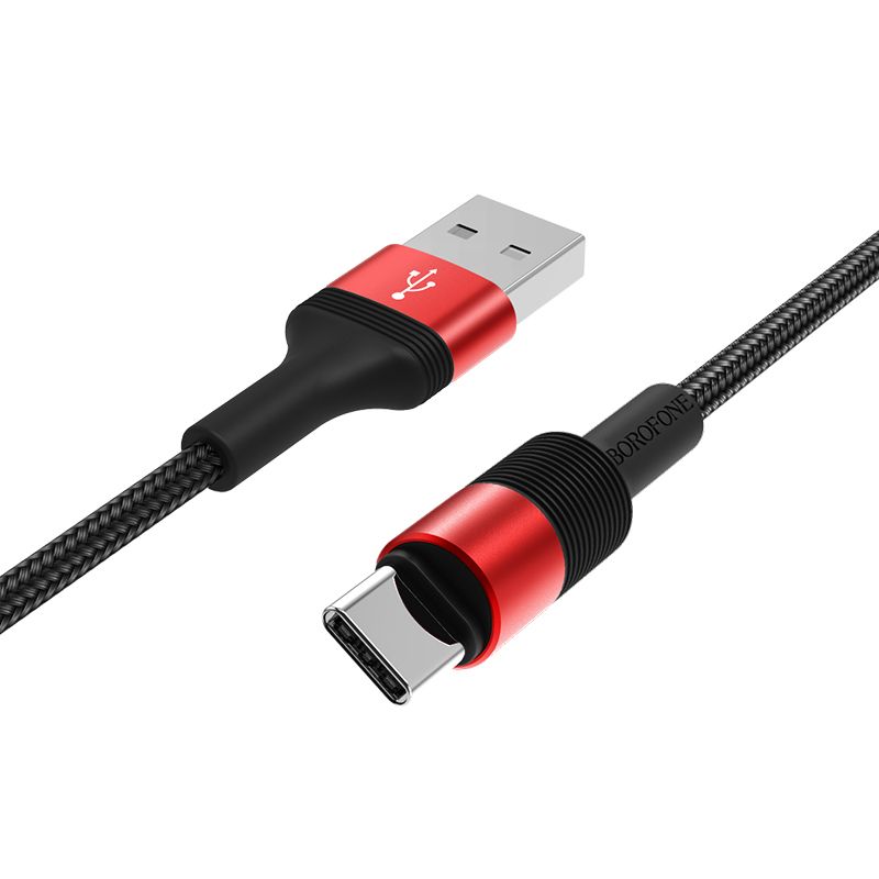 Borofone Kabel Bx21 Outstanding - Usb Na Typ C - 3A 1 Metr Czerwony