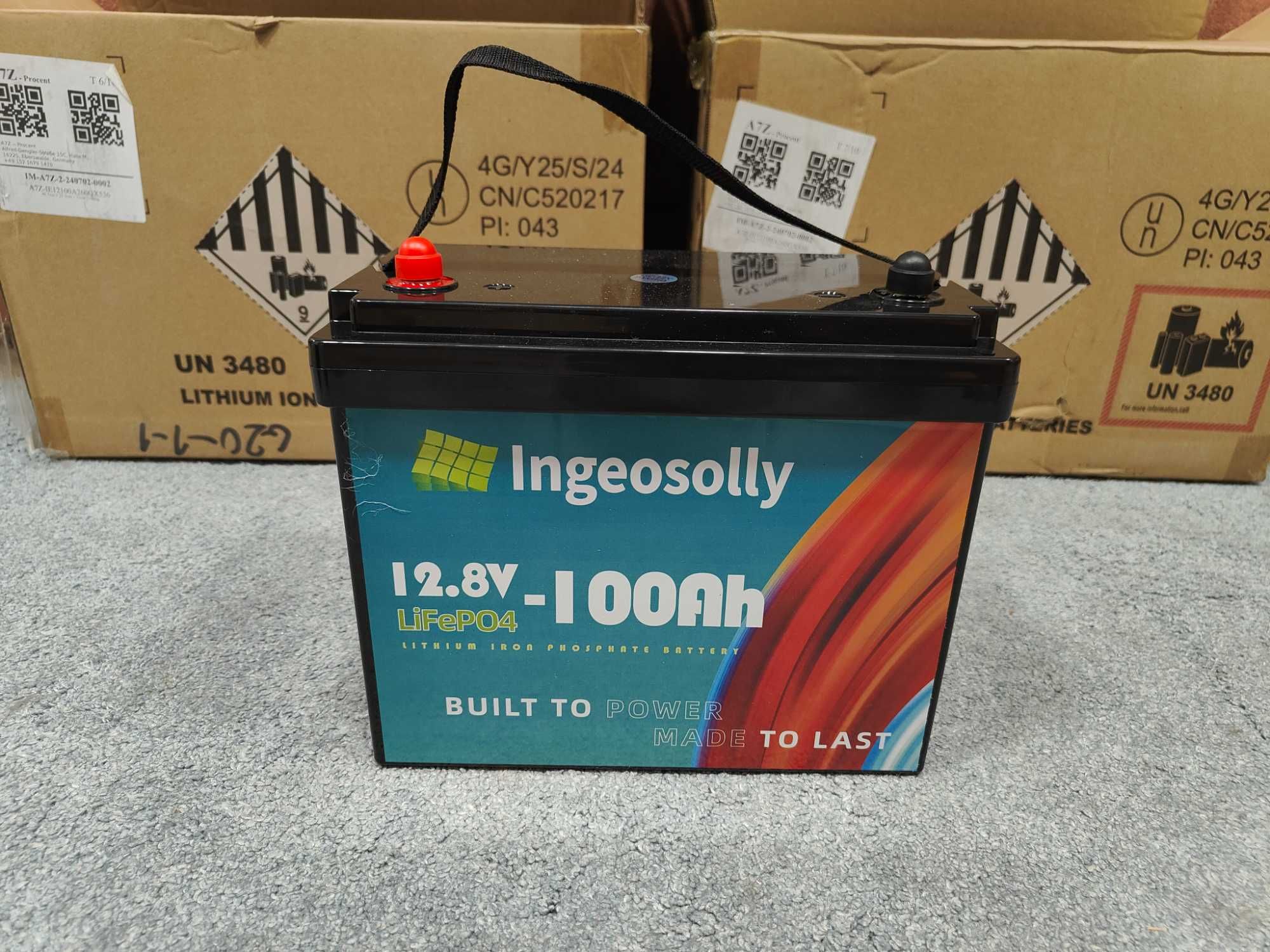 LiFePO4 аккумулятор INGEOSOLLY 100Ah (1280Вт·ч) с BMS