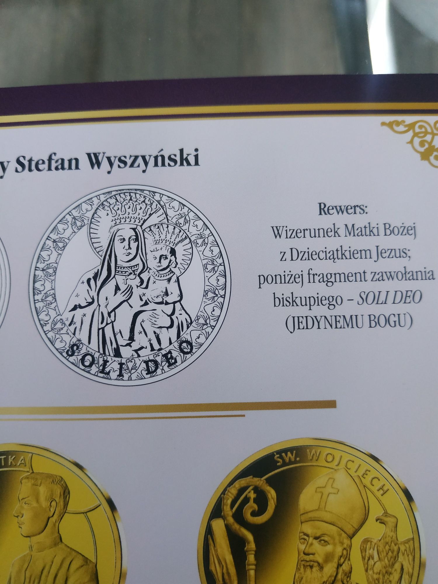 Medal numizmat Stefan Wyszyński lustrzanka