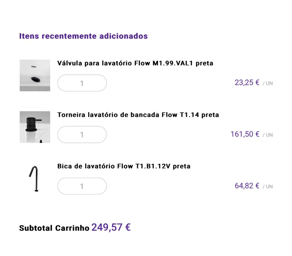 Misturadora de Bancada para lavatório
