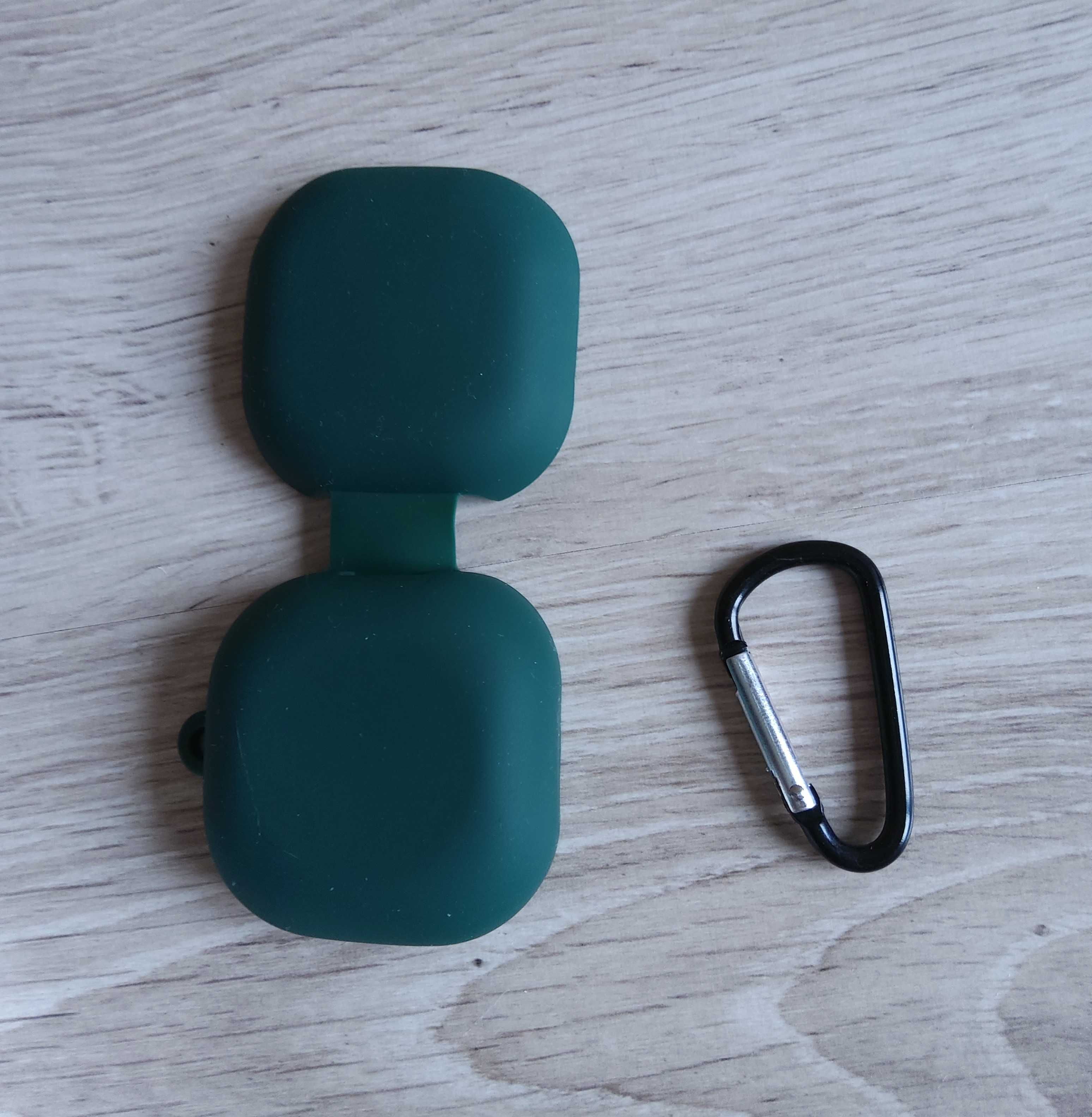 Ciemnozielone etui case na słuchawki Buds Live nowe silikonowe