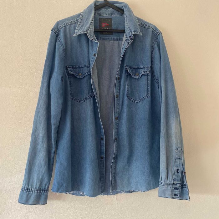 Camisa Denim manga longa