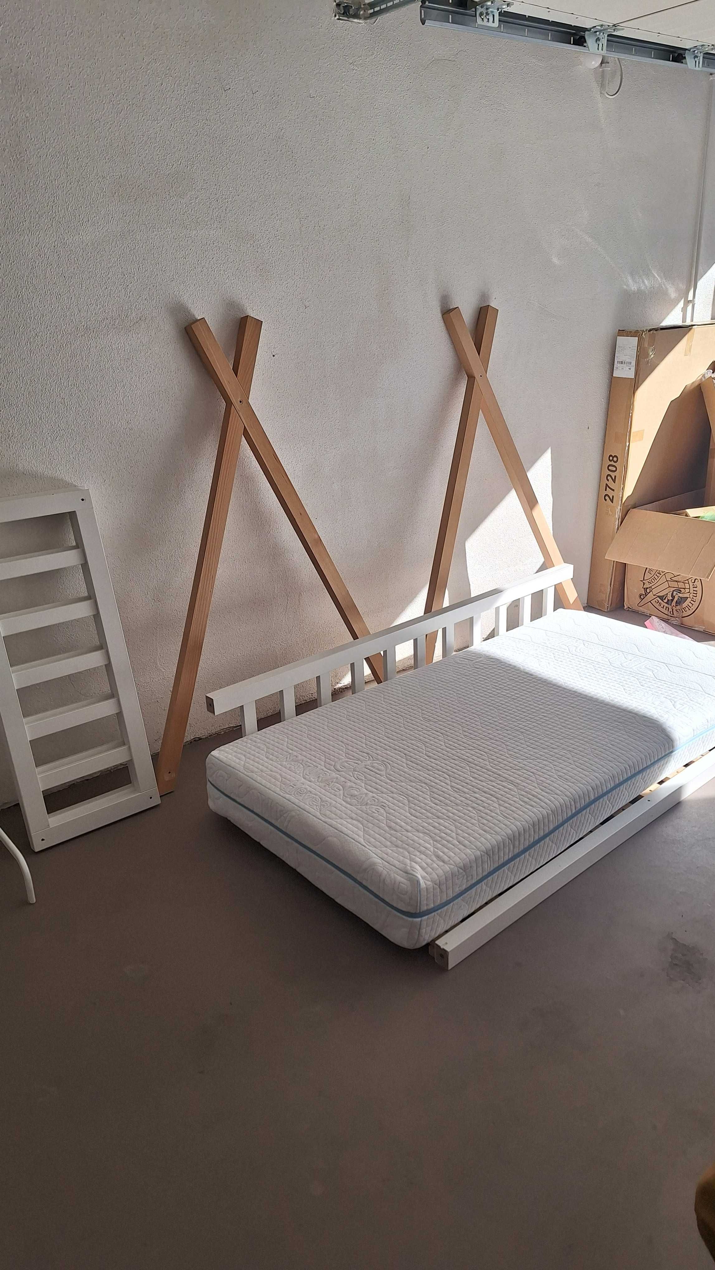 Łóżko dziecięce TIPI Kimi 160 cm x 80 cm z materacem
