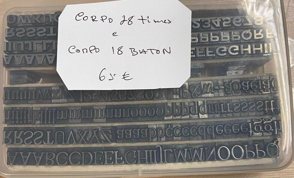 Diversos Tipos de Letra em Chumbo
