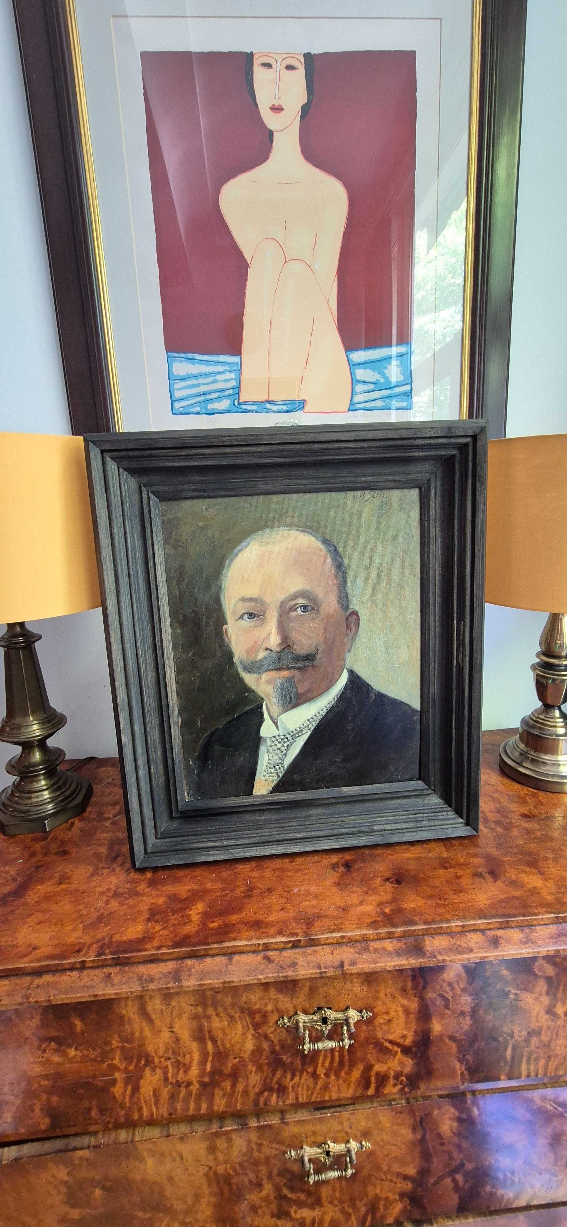 Aukcyjny portret niemieckiego malarza Roberta Steina XIXw koloryzm