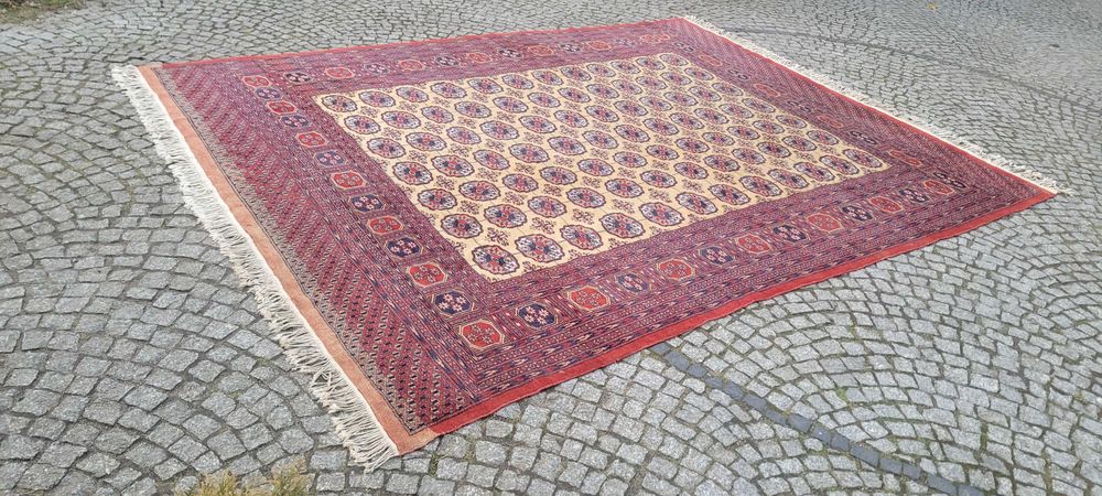 -70% lśniący dywan Buchara ręcznie tkany Pakistan 255/350cm.CENA!