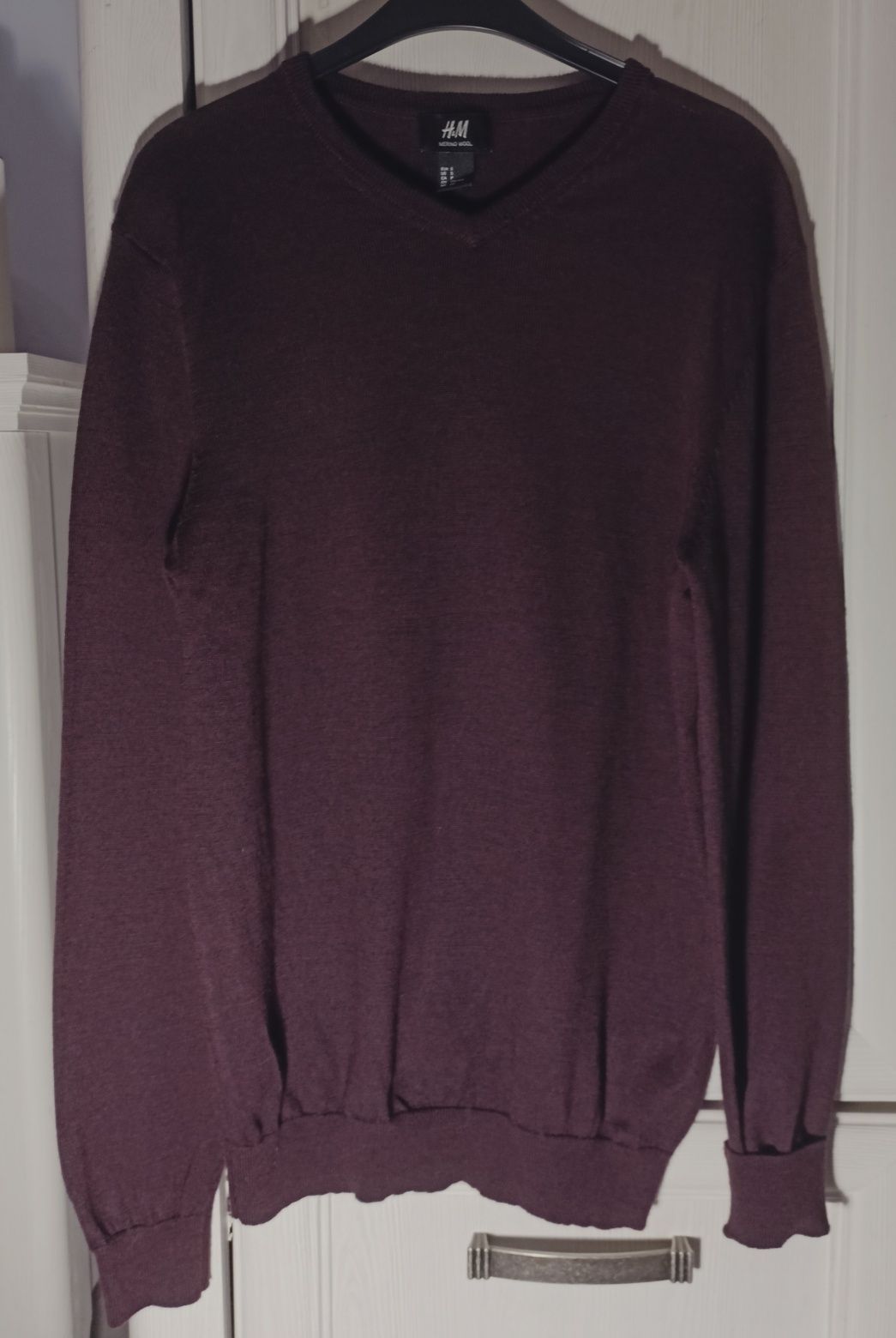 XS S M oversize H&M tall sweter wełniany 100% merino wool jak nowy