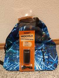 Pack Mochila + power bank novas NOTE