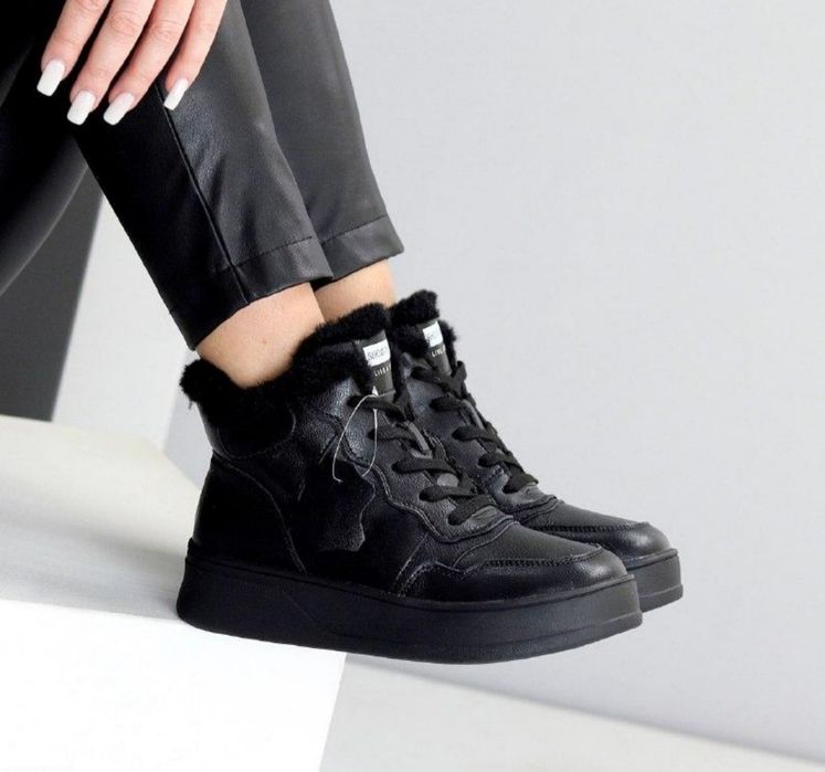 Жіночі черевики ботинки зимові замша та шкіра